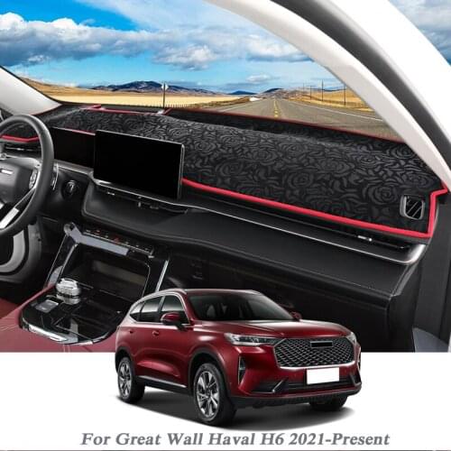 Car Styling Dashboard Protective Mat Shade Cushion Pad Rose Carpet For Great Wall Haval H6 2021-Prese LHD&RHD Internal Accessory