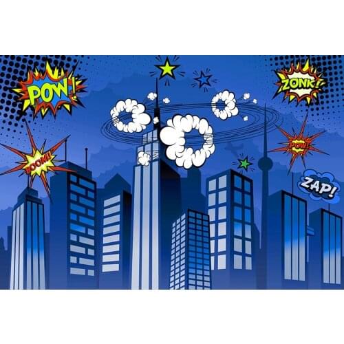 Cartoon building photography backgrounds vinyl children birthday photo backdrops for photographer Studio props fotografia LV-394