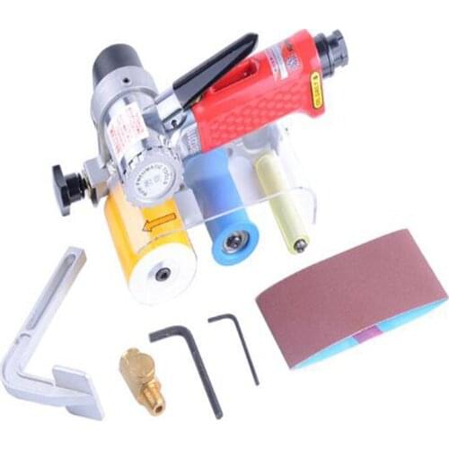 YUNLINLI Pneumatic Tank Machine Belt Grinder Adjustable Air Grinder Small Sandpaper Sanding Machine R-6026
