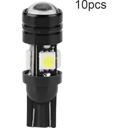 10pcs T10 5050 4SMD+1.5W LED Car Decoding Bulb Error Free Width Lamp License Plate Light Suitable For All Kinds Of Vehicles