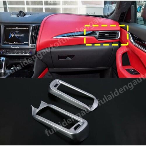 2pcs For Maserati Levante 2016-2020 Silver ABS Interior Side Air Vent Outlet Cover Trim Car Accessories