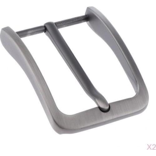 2x Alloy Single Prong Rectangular Belt Buckle Pin Buckle Replacement for Men