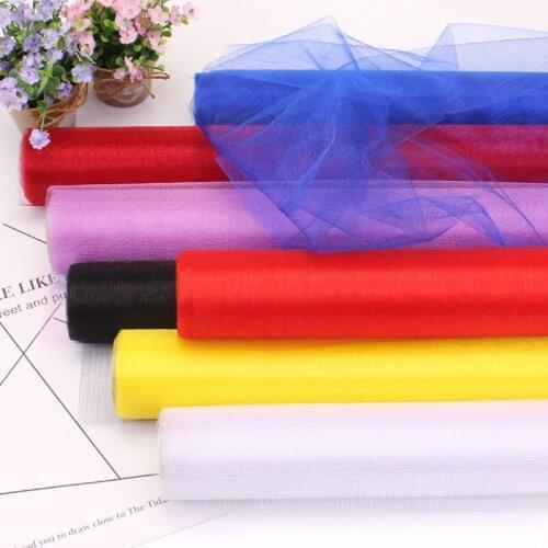 5M 10M Tulle Roll Crystal Fabric Organza Tulle Roll Spool Wedding Decoration Birthday Party Kids Baby Shower Wedding Decorations