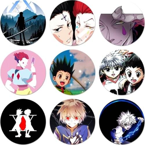 58mm Hunter X Hunter Anime Icons Pins Badge Decoration Brooches Metal Badges For Backpack Decoration