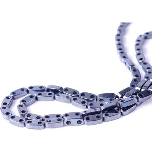 6*2*3mm Natural stone Bright two hloe Beads Hematite beads irregular shape Pick size for DIY Necklace Bracelet Jewelry Making