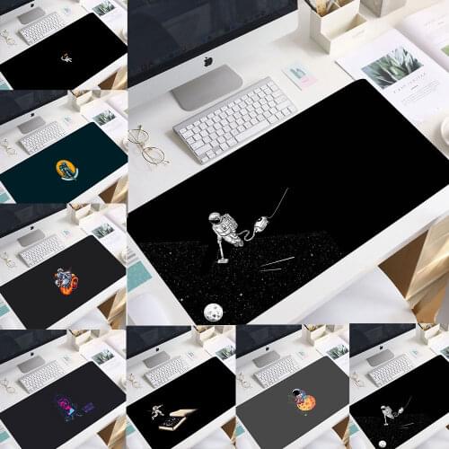 Large 80cm / 90cm ASTRONAUT GALAXY Design Anti-Slip Rubber Base Gaming Mouse Pad Desktop Laptop Keyboard mouse pad carpet rug