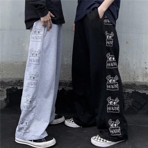 Women Skeleton Oversized Black Jeans Pants Denim Womens Streetwear Hip Hop Harem Pants High Wasit Denim Pants Overalls baggies