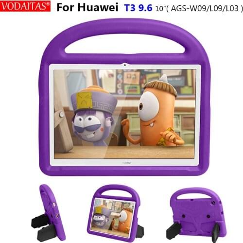 Kids case for Huawei Mediapad T3 9.6 10 Inch tablet hand-held Non-toxic EVA full body cover for Huawei T3 9.6 AGS-W09/L09/L03