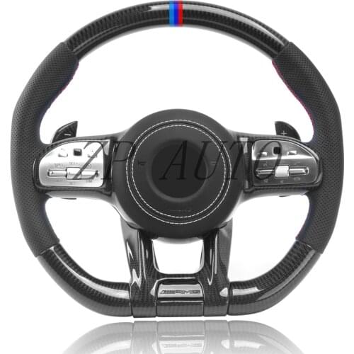 For Mercedes-Benz G AMG Steering Wheel forged Carbon Fiber and Napa Leather with Paddle Shifters
