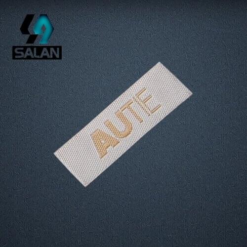 Customized (1000pcs/lot) garment clothing Woven Labels Free Shipping (accesories end fold main label)W001