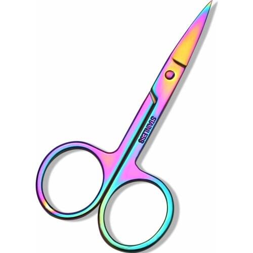 Rainbow Nail Cuticle Scissor Stainless Steel Dead Skin Scissor Remover Nipper Clipper Nails Art Manicure Tools Support Wholesale