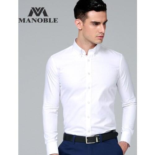 High Quality Mens Dress Shirt 2021 Brands New Fashion Regular Fit Shirts Business Long Sleeve with Collar Button Cufflink Solid