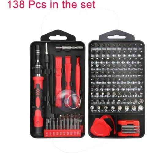 138 In 1 Precision Screwdriver Set Mobile Phone Repair Kit Multifunctional Screwdrivers Magnetic Screw Driver Hand DIY Tool Set