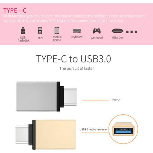 Type C to USB 3.0 OTG Cable Adapter Type C Adapter USB C Converter for Samsung Galaxy S9 Huawei p20 MacBook USB OTG Adapter