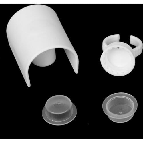 Eyelash Strip Holder Pallet Glue Ring Cups SET Volume 3D Eye Lash Extensions