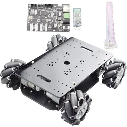 STM32 5KG Load Double Chassis Mecanum Wheel Robot Car Chassis Kit with 4pcs 12V Encoder Motor for Arduino Raspberry Pi DIY STEM