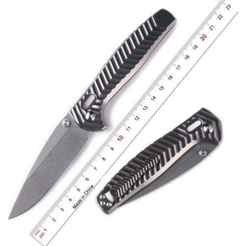 TIGEND 2019 #Anthem 781 20CV Steel Aluminum handle Foldable knife camping pocket Survival Hunting Kitchen Knives EDC Tools