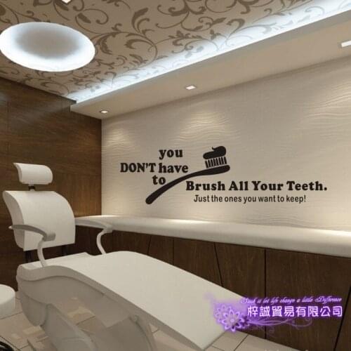 Dental Clinic Wall Decal Bathroom Poster Vinyl Wall Decals Decor Mural Toothpaste Tooth Brushing Teeth Dentistry Sticker