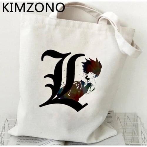 Death Note shopping bag bolsas de tela shopper cotton recycle bag bag shoping ecobag fabric cloth grab