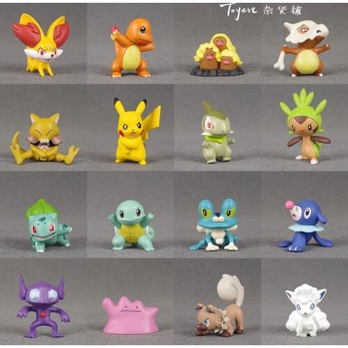 TAKARA TOMY Genuine Pokemon MC Eevee Magikarp Growlithe Machop Eevee Mew Abra Articuno Moltres Cute Action Figure Model Toys