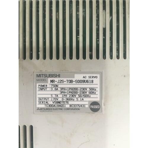 Servo drive MR-J2S-70B-S009U618 , Used one , 90% appearance new , 3 months warranty , fastly shipping