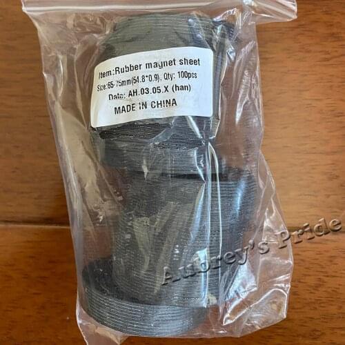 100 Sets 54.8x0.9mm Soft Rubber Magnetic Sticker Parts for 3" 75mm Button Supplies Materials Badge Making