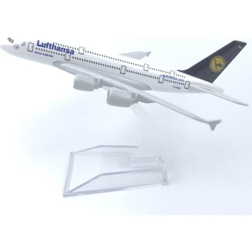 16cm Alloy Aircraft Model Lufthansa 380 Childrens Toy Memorial Collection Diecast Aircraft Toys Airplane Airliner Kid Gifts Col
