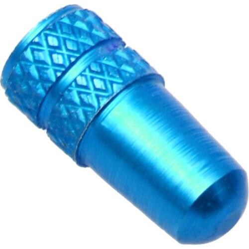 2x2pcs Cycling MTB Bike Aluminum Alloy Presta Valve Dust Cover Light Blue