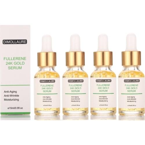 4PCS Dimollaure Fullerene 24K Gold Serum Hyaluronic Acid Serum Six Peptides Serum Anti-Aging Wrinkle Moisturizing skin care