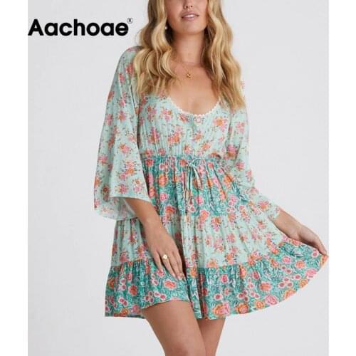 Летние платья бохо Aachoae China At AliExpress