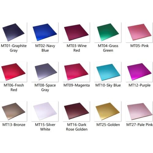 Acrylic (PMMA) Pearlescent Metallic Sheets for Jewelries, Crafts, Art Works, Decoration - 15 pcs/11 Sizes Available