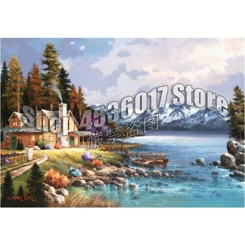 Diamond Mosaic Diy diamond painting Mountain Cabins, landscape, Houses cross stitch full 5D diamond embroidery rhinestone gifts