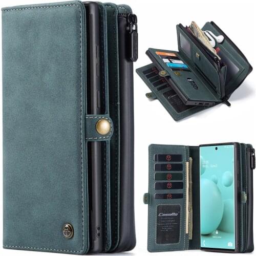 018 CaseMe Retro Leather Case For Samsung Galaxy S20 Ultra Note 10 Plus Note 20 Ultra Magnetic Wallet Phone Case For A51 A71