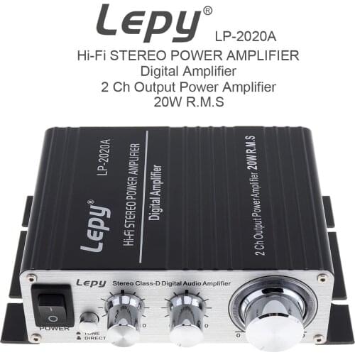 Amplifier LP-2020A 20Wx2 2CH Stereo Class-D Digital Audio Amplifier Hi-Fi Stereo Power Amplifier for Car Motorcycle Home Audios