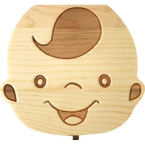 Wooden Baby Hair Deciduous Teeth Storage Box Umbilical Cord Collection Box For Baby Organizer Box For Milk Teeth Wooden Gift