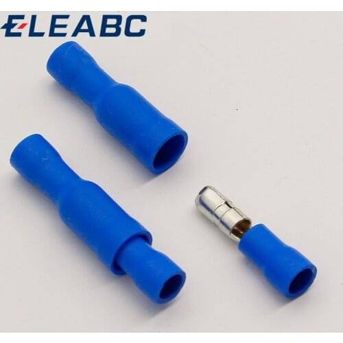 Hot 50 X Blue Male Female Bullet Connector Crimp Terminals Wiring