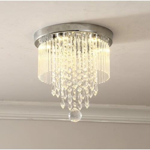 Round crystal Lamp Bedroom Led Ceiling Lamp European Hallway surface lighting Modern ceiling Light Dining Room Crystal Lighting