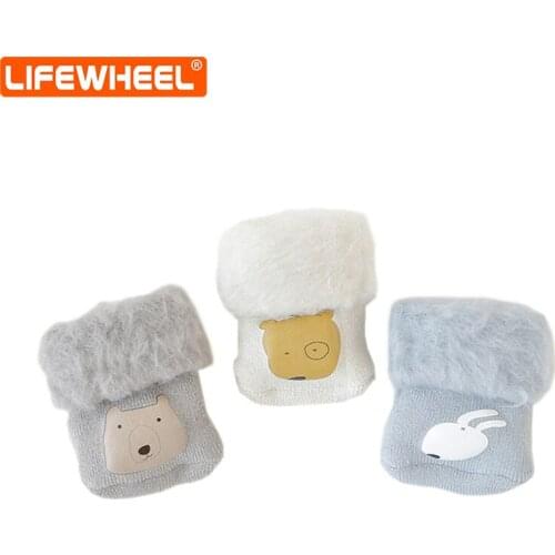 LifeWheel Infant Baby Boys Girls Cartoon Socks Breathable Winter Casual Dress Plus Velvet Thickening Socks 0-5 Yers
