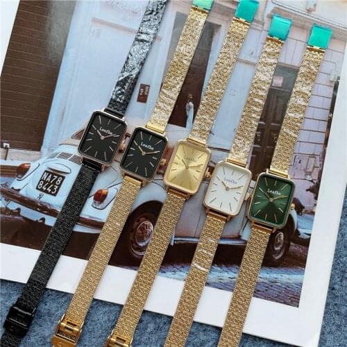 Fashion Simple Womens Watches Stainless Steel Mesh Strap Quartz Watch Montre Femme Horloge Dames Relojes Mujer