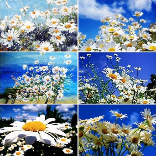 MomoArt Diamond Mosaic Daisy Cross Stitch Kits 5D DIY Diamond Painting Flower New Arrival Embroidery Picture Rhinestone Wall Art