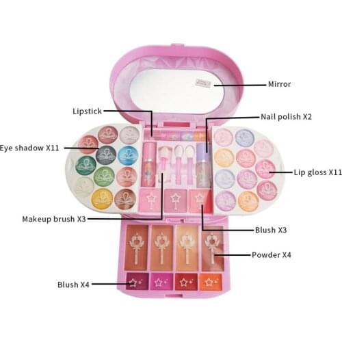 Makeup Set Girls Cosmetics Kits Makeup Palette with Mirror - Safety Tested- Non
