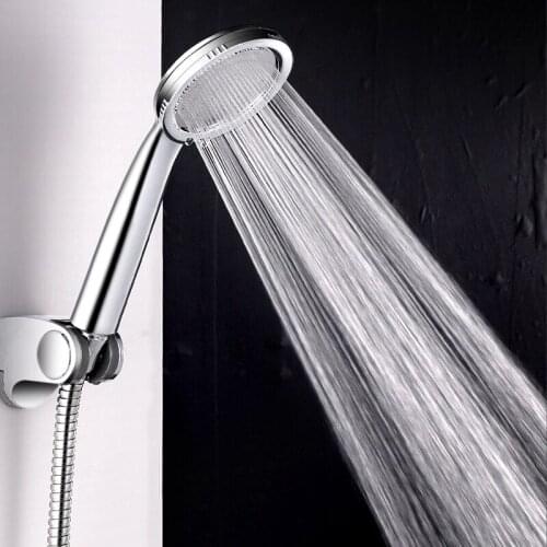 Pressurized Nozzle Shower Head ABS Electroplating Bathroom Shower Head Water Saving Handheld Eco-friendly Bathing Accessories