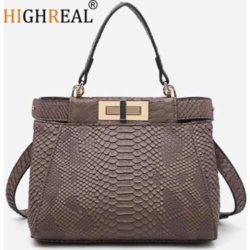 New Womens Shoulder Bag Autumn and Winter Shopping Bag High Quality Discount Snake Pattern Fashion Design Womens Messenger Bag