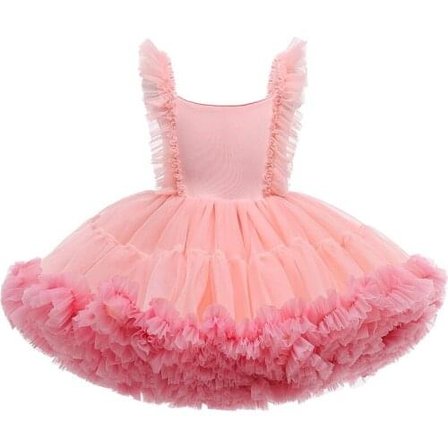 Baby girl dress ballet dance dress for baby sweet fluffy mesh princess dress stage costumes flower girl evening dress girl dress