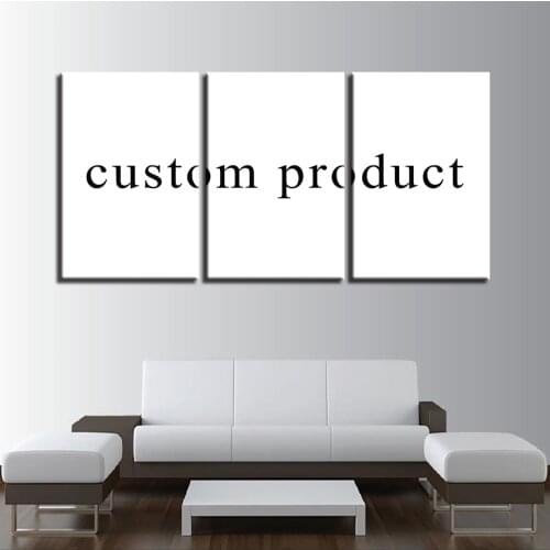 Drop Shipping Custom Made Canvas Wall Art Pictures 3 Panel/Pieces Customized Modular Painting Living Room Decor Framework
