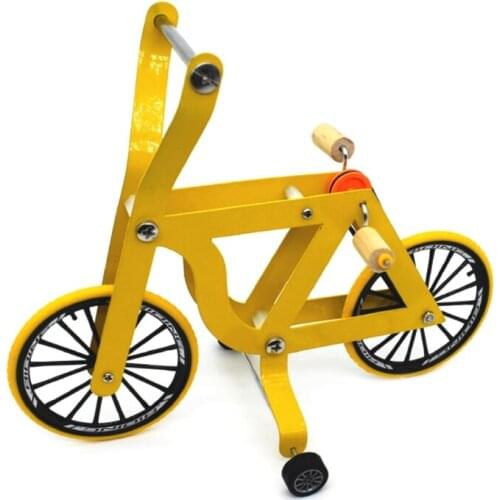 Bird Intelligence Training Props Yellow Bicycle Toy Parrot Educational Table Top Trick Prop Toys for Parakeet Cockatoo