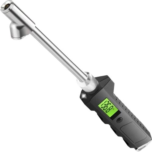 Illuminated Heavy-Duty Truck Tire Pressure Gauge with LCD Luminous Display Dual-Head Digital Tire Pressure Gauge