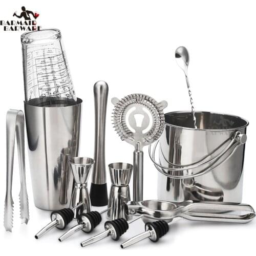 Cocktail Shaker Bar Set Stainless steel Lounge Cup Boston Cup Shaker Cocktail Shaker