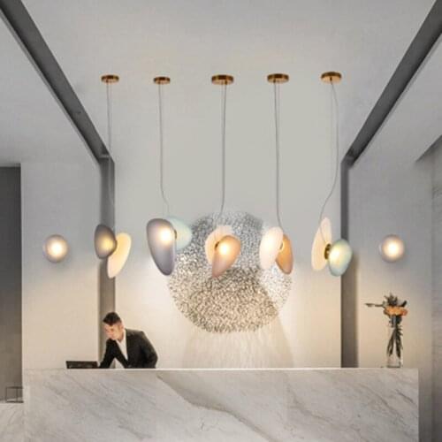 Nordic post modern creative bedroom dining room chandelier minimalist personality coffee shop hotel bar cobblestone chandelier