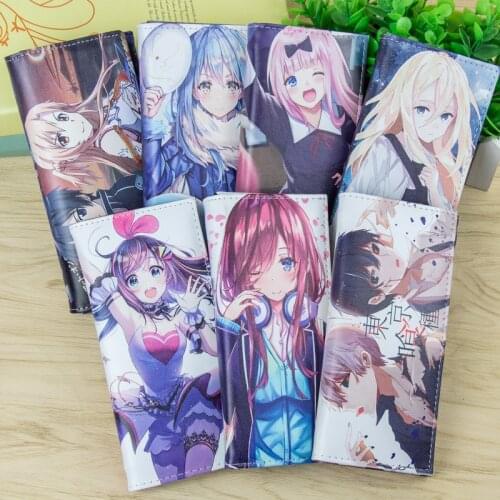 Tokyo Ghoul Sword Art Online One Piece DATE A LIVE Anime Printed PU Leather Creative Cartoon Long Coin Purse Card Holder Wallet